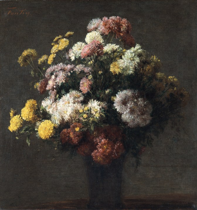 Henri Fantin-Latour - Vaso di Crisantemi - Museo Thyssen- Bornemisza