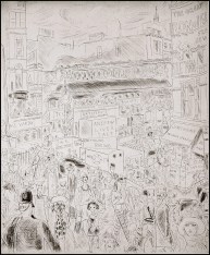Chas Laborde - Ludgate Circus - 1928 - Acquaforte e punta secca