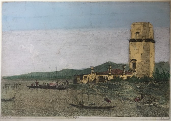 Canaletto acquaforte La torre di Malghera