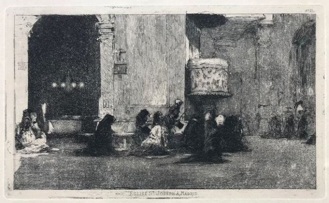 Mariano Fortuny - La iglesia de San Josè en Madrid