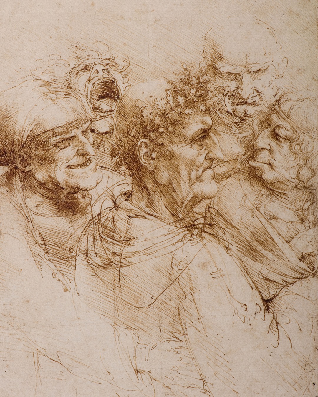 Teste grottesche di Leonardo / Wenze Hollar teste grottesche d'après Leonardo